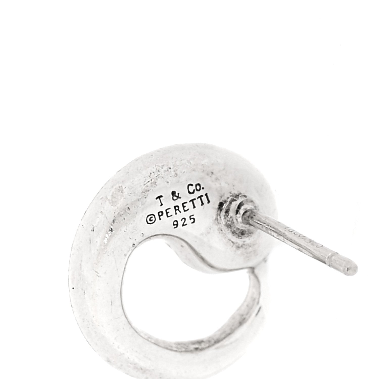 Tiffany Sterling Silver 11mm Elsa Peretti Eternal Circle Earrings 4 of 5