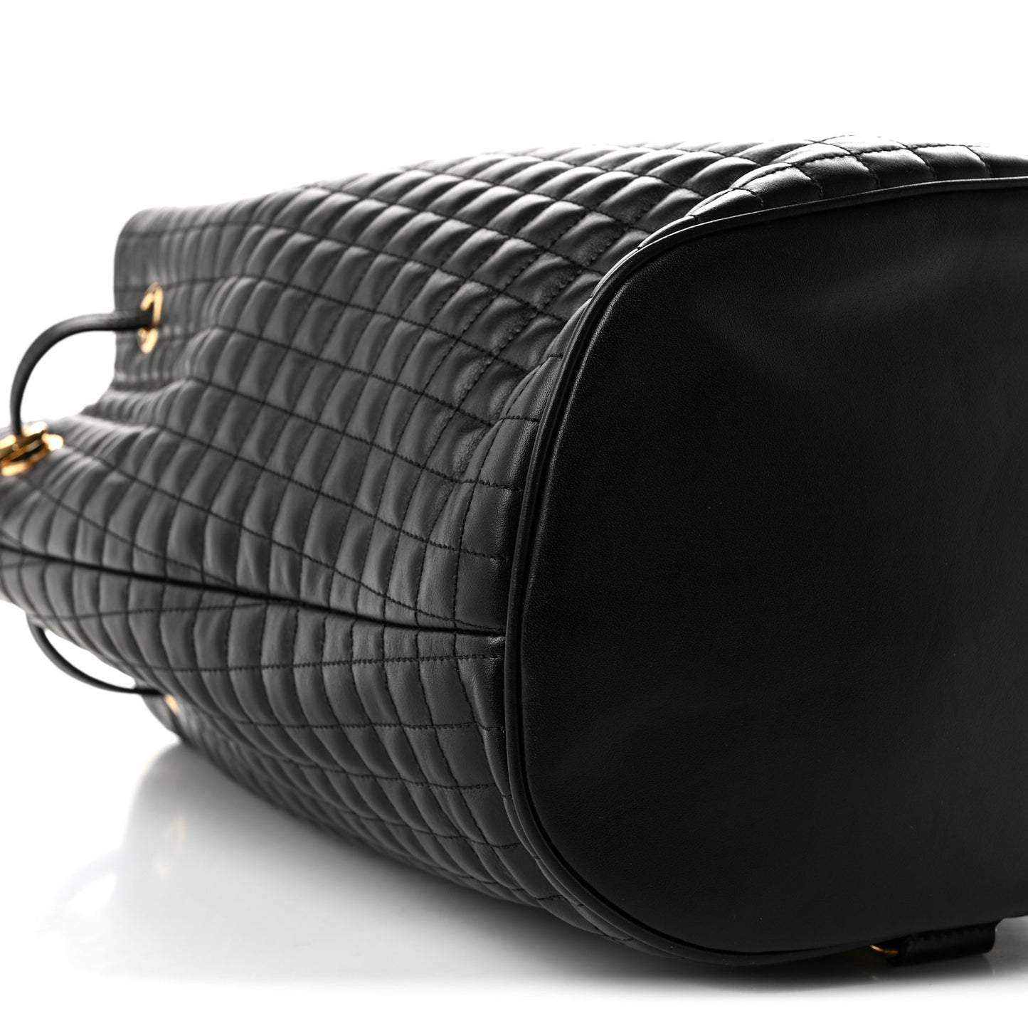 Calfskin Quilted Small C Backpack Black Black