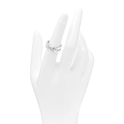 John Hardy Sterling Silver Diamond Bedeg Crossover Ring 52 6 2 of 4
