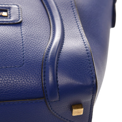 Celine Drummed Calfskin Mini Luggage Indigo 9 of 11