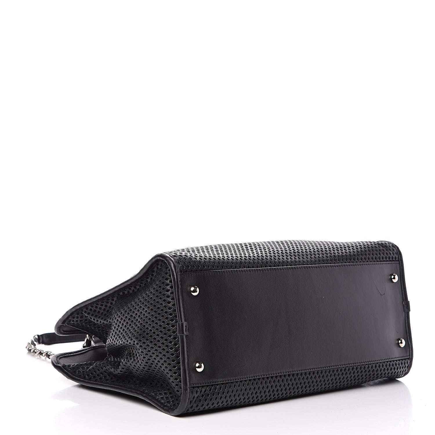 Chanel Calfskin Perforated Up In The Air Tote Black 4 of 13