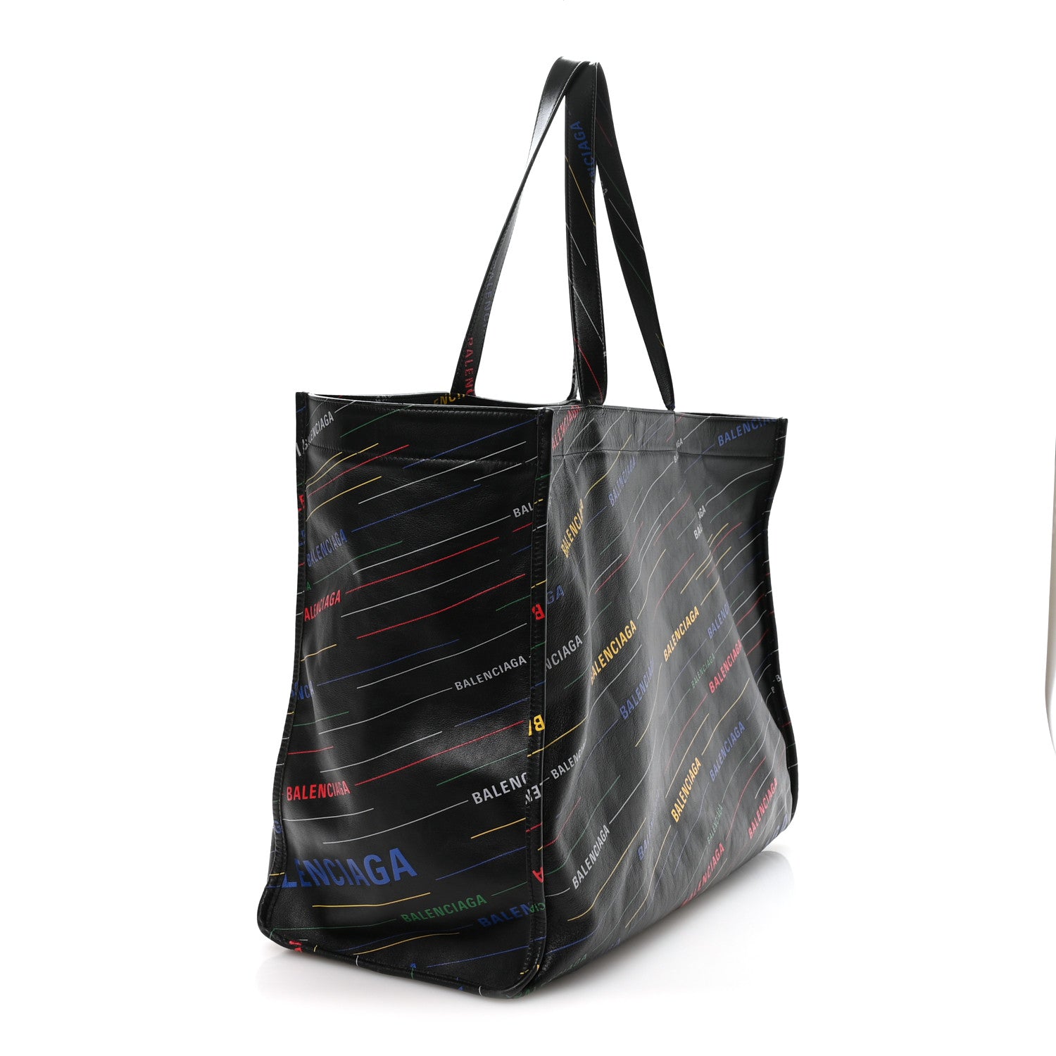 Balenciaga Agneau Logo Print Market XL Shopper Black Black 2 of 9