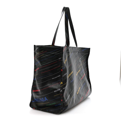 Balenciaga Agneau Logo Print Market XL Shopper Black Black 2 of 9