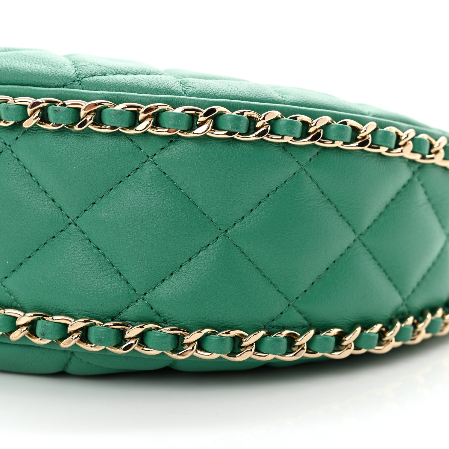 Chanel Lambskin Quilted Small Hobo Bag Green 10 of 10