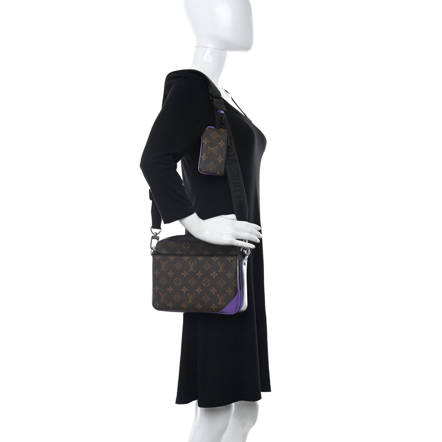 Louis Vuitton Monogram Macassar Trio Messenger Purple 2 of 14