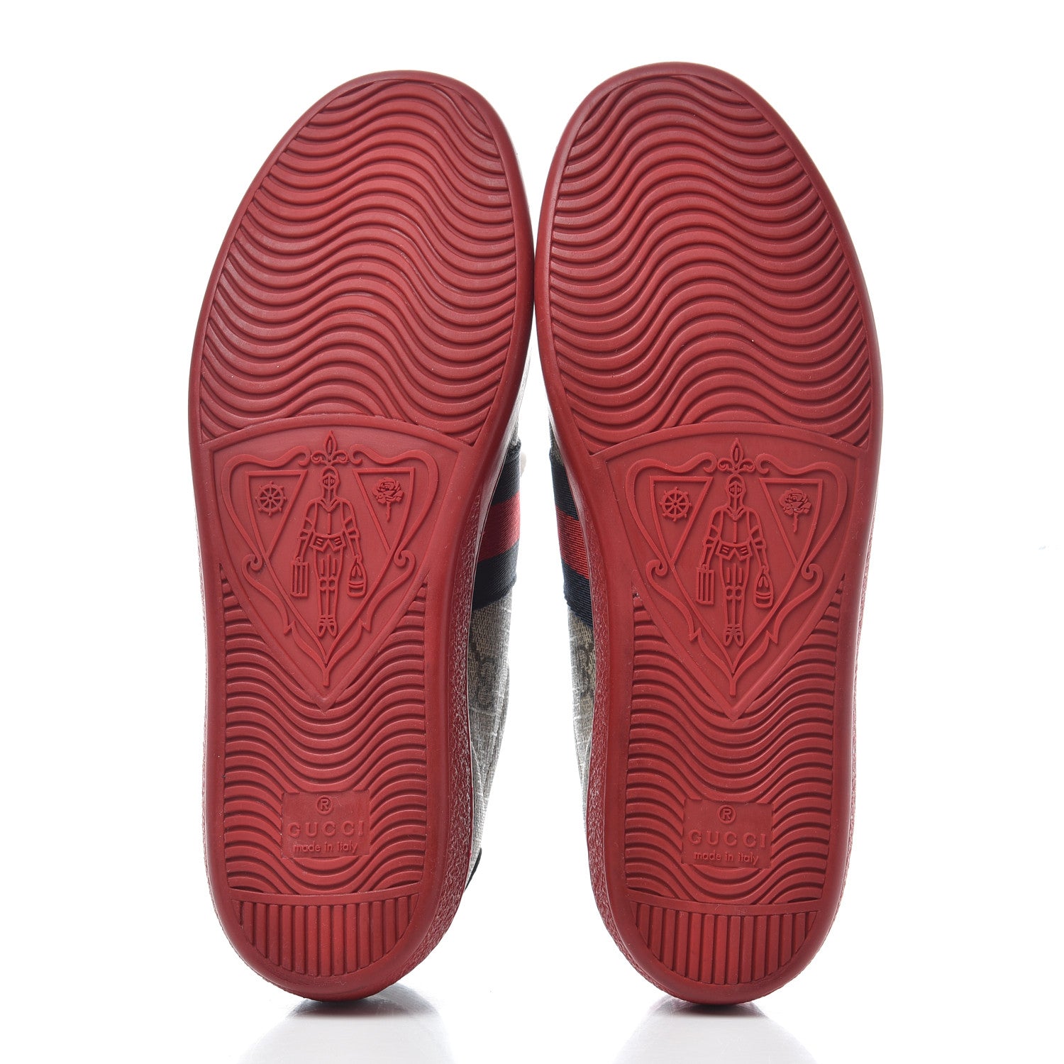 Gucci GG Supreme Monogram Web Womens Ace Sneakers 36 Red 5 of 11