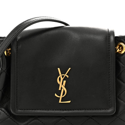 Saint Laurent Lambskin Quilted Monogram Mini Nolita Black 8 of 10