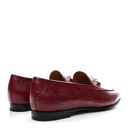 Gucci Betis Glamour Calfskin Guccissima Womens Jordaan Loafers 37.5 Rosso Ancora 5 of 10