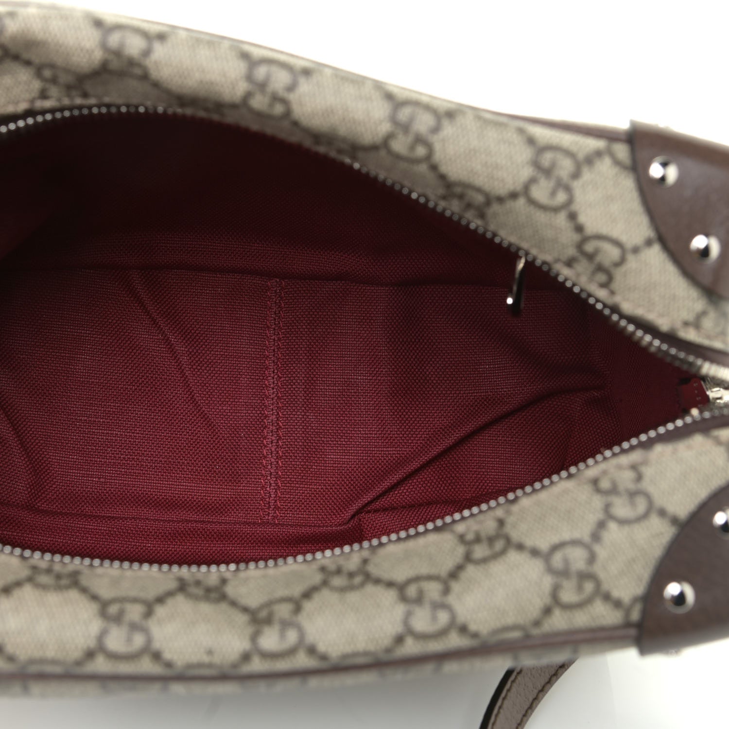 Gucci GG Supreme Monogram Textured Calfskin Square Messenger Bag Beige Ebony New Acero 5 of 12