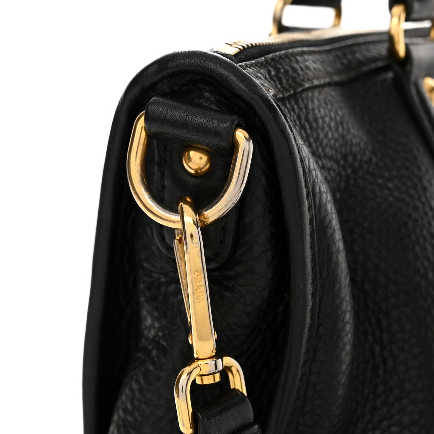 Vitello Daino Shopping Satchel Black