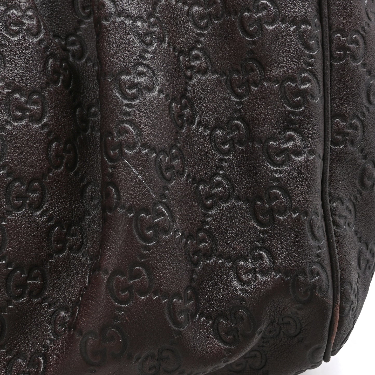 Guccissima Signature Large Sukey Tote Chocolate