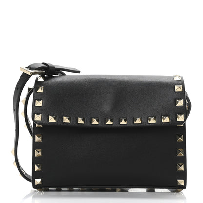 Valentino Garavani Grained Calfskin Rockstud Crossbody Bag Black 1 of 9