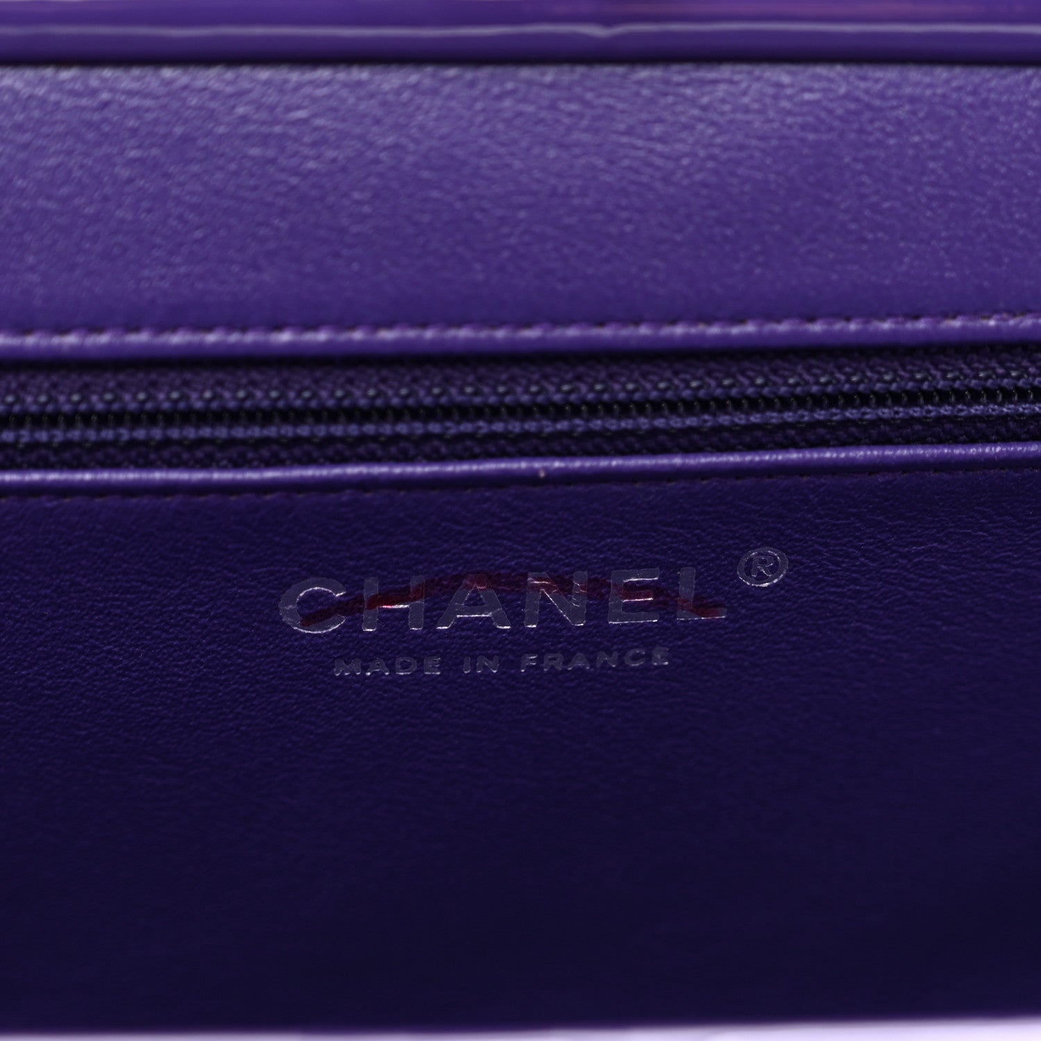 Chanel Patent Quilted Timeless Clutch Purple 6 of 8