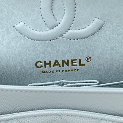 Chanel Caviar Quilted Small Double Flap Light Blue 6 of 9