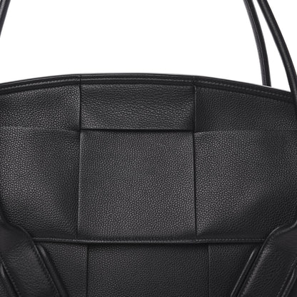 Bottega Veneta Grained Calfskin Maxi Intrecciato Medium Arco Black 9 of 9