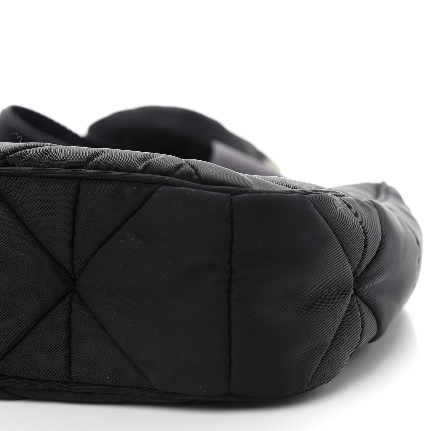 Prada Re-Nylon Triangle Padded Patchwork Shoulder Bag Black 9 of 9