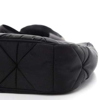 Prada Re-Nylon Triangle Padded Patchwork Shoulder Bag Black 9 of 9