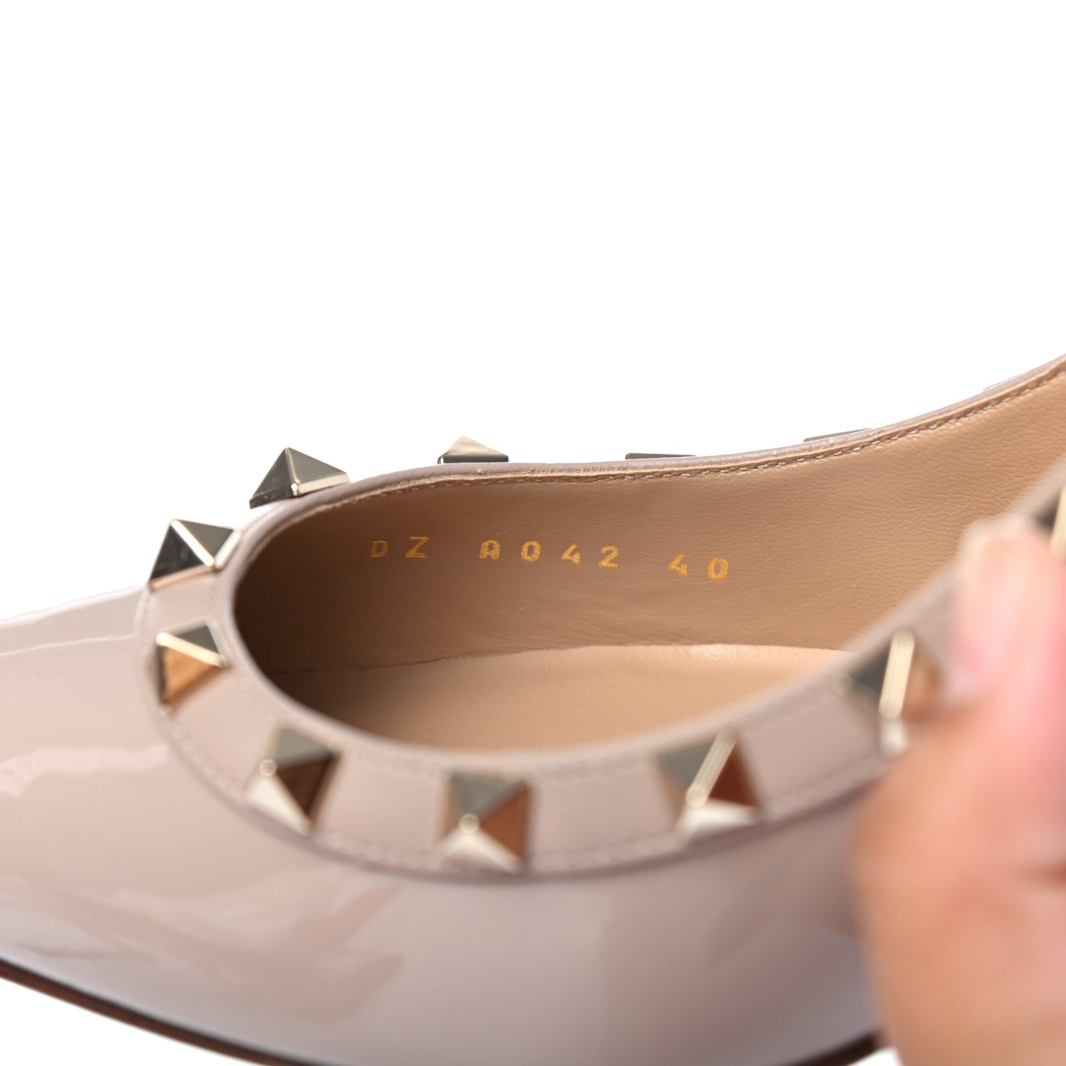 Valentino Garavani Patent Rockstud 85mm Pumps 40 Poudre 8 of 8