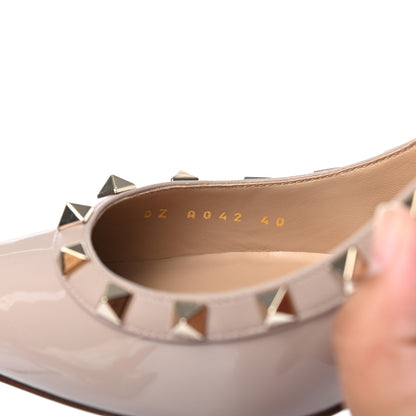 Valentino Garavani Patent Rockstud 85mm Pumps 40 Poudre 8 of 8