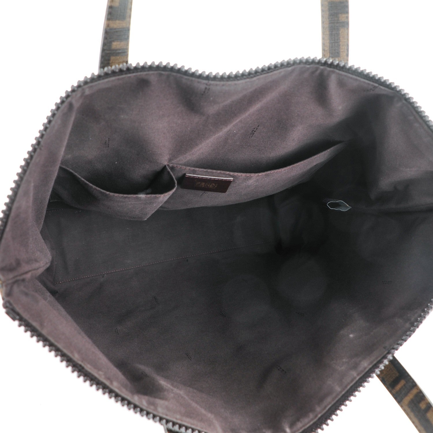 Fendi Zucca Spalmati Top Handle Tote Tobacco 5 of 8