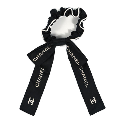 Chanel Silk CC Hair Tie Black 1 of 3