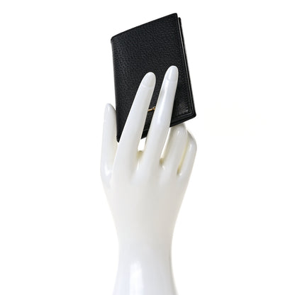 Gucci Textured Dollar Calfskin Horsebit Card Holder Black 2 of 7