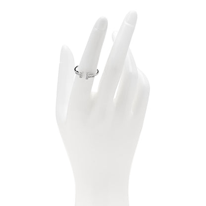 Tiffany 18K White Gold Diamond T Wire Ring 53 6.25 2 of 4