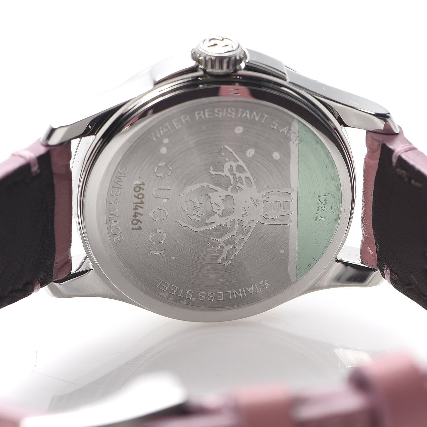 Gucci Stainless Steel Calfskin 27mm G-Timeless Quartz Watch Pink 5 of 6