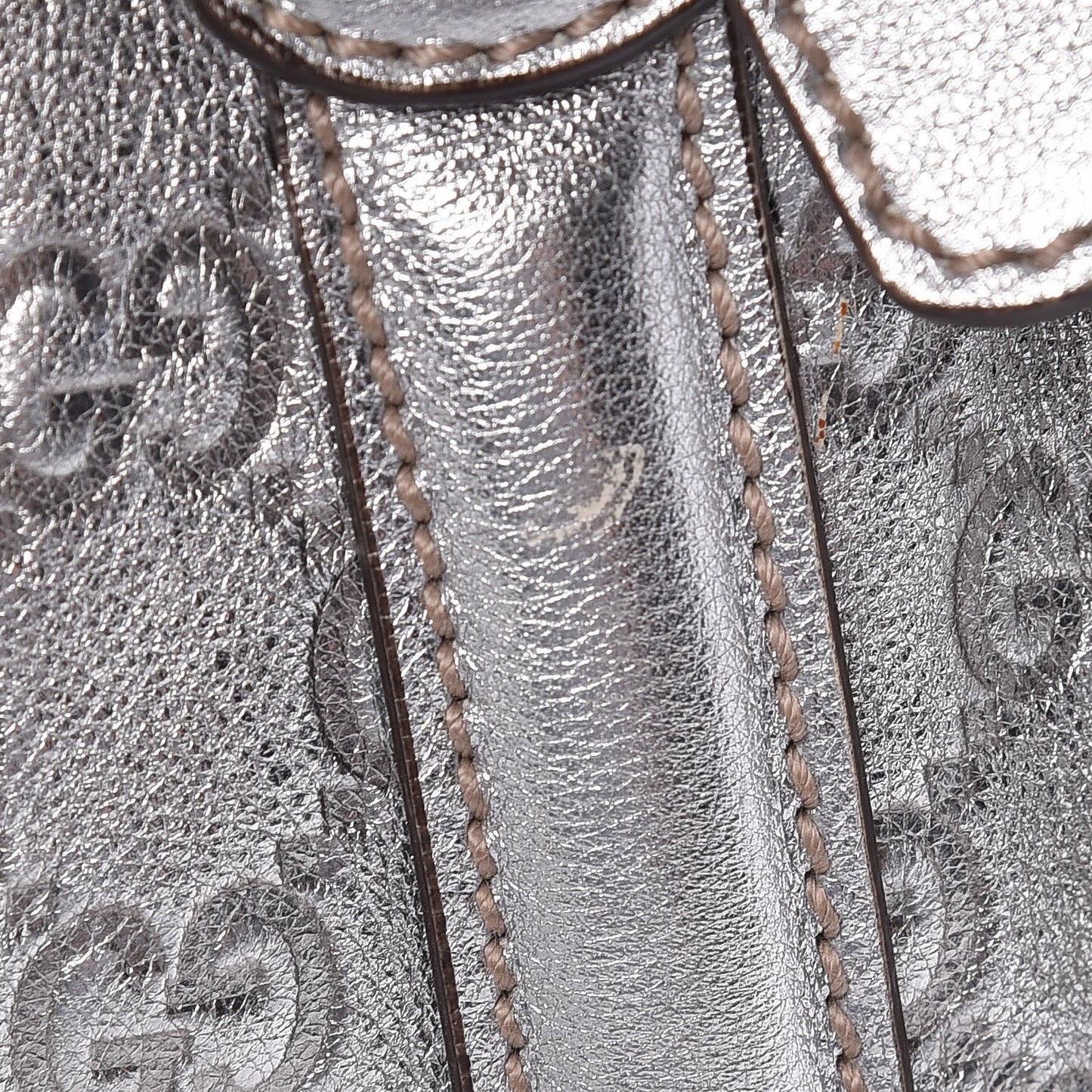 Metallic Guccissima Medium Britt Tote Silver