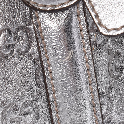 Gucci Metallic Guccissima Medium Britt Tote Silver 11 of 11