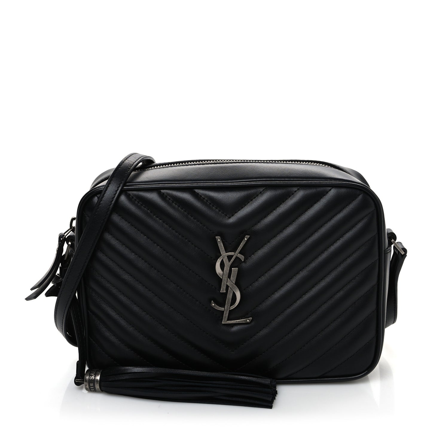 Calfskin Matelasse Monogram Lou Camera Bag Black