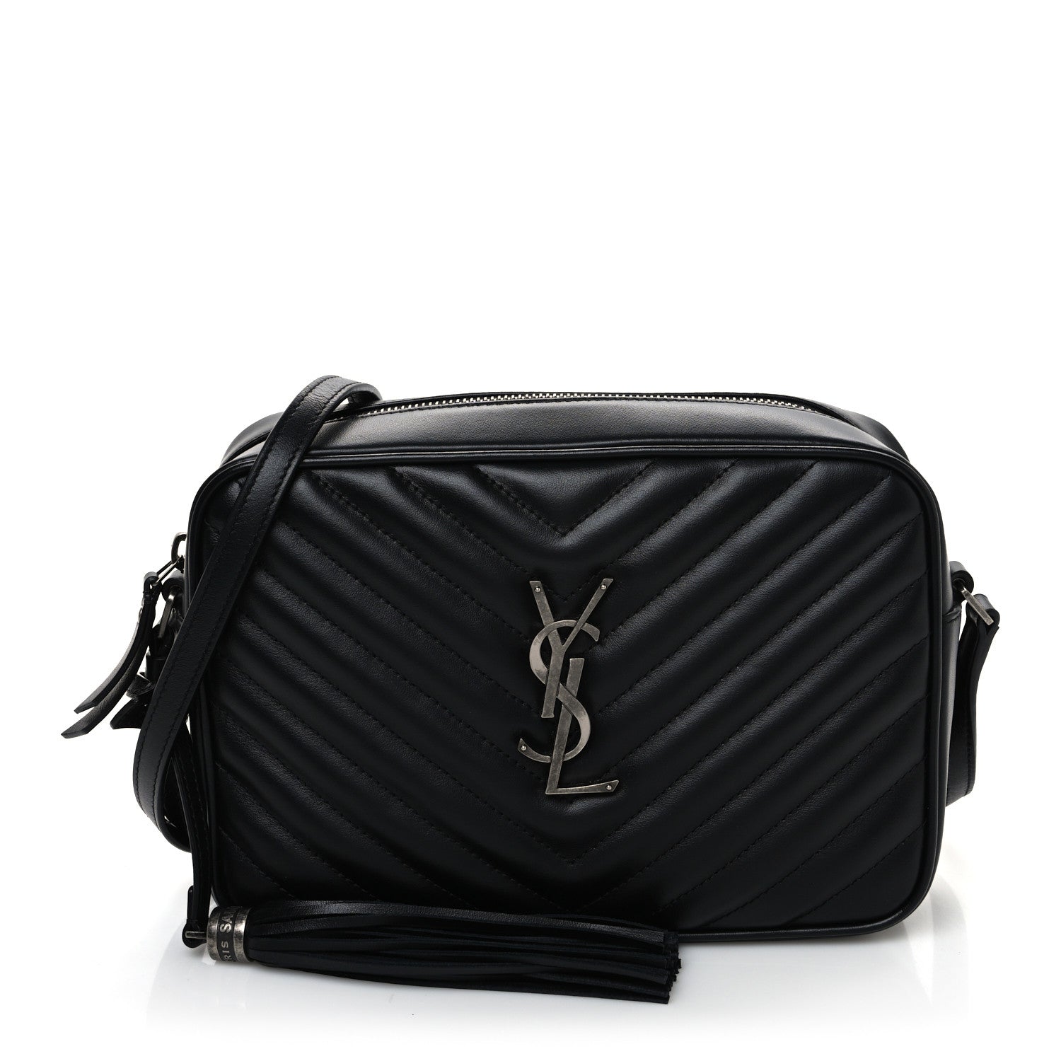 Saint Laurent Calfskin Matelasse Monogram Lou Camera Bag Black 1 of 11