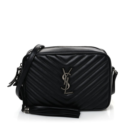 Saint Laurent Calfskin Matelasse Monogram Lou Camera Bag Black 1 of 11
