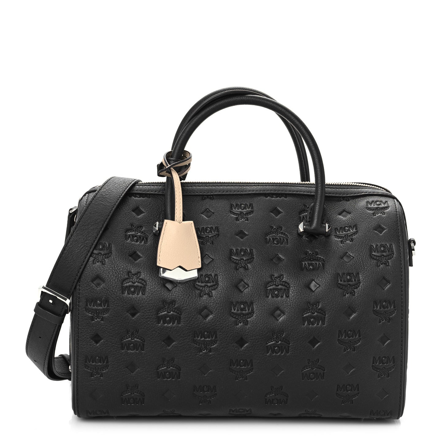 Calfskin Ottomar Monogram Essential Boston Bag Black