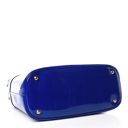 Gucci Patent Medium Bright Bit Top Handle Tote Deep Zaffiro 4 of 9