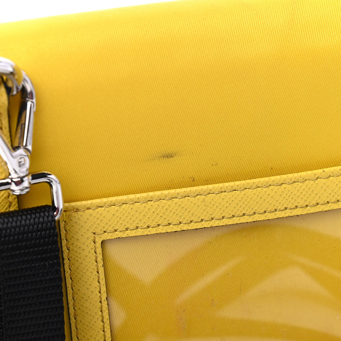Re-Nylon Saffiano Smartphone Case Crossbody Giallo