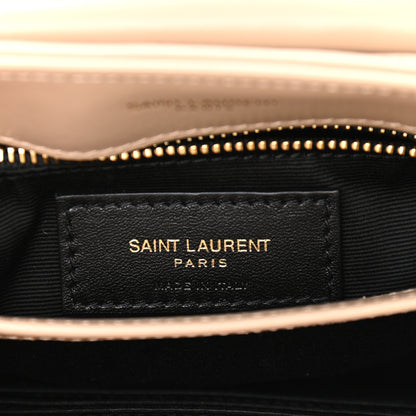 Saint Laurent Calfskin Y Quilted Monogram Toy Loulou Crossbody Bag Dark Beige 5 of 10
