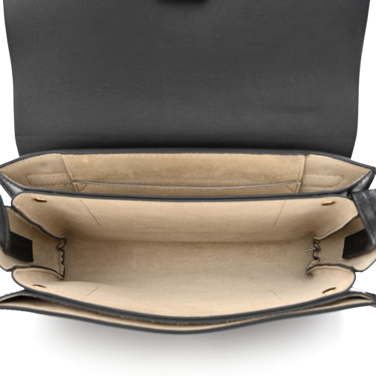 Suede Calfskin Small Faye Shoulder Bag Black