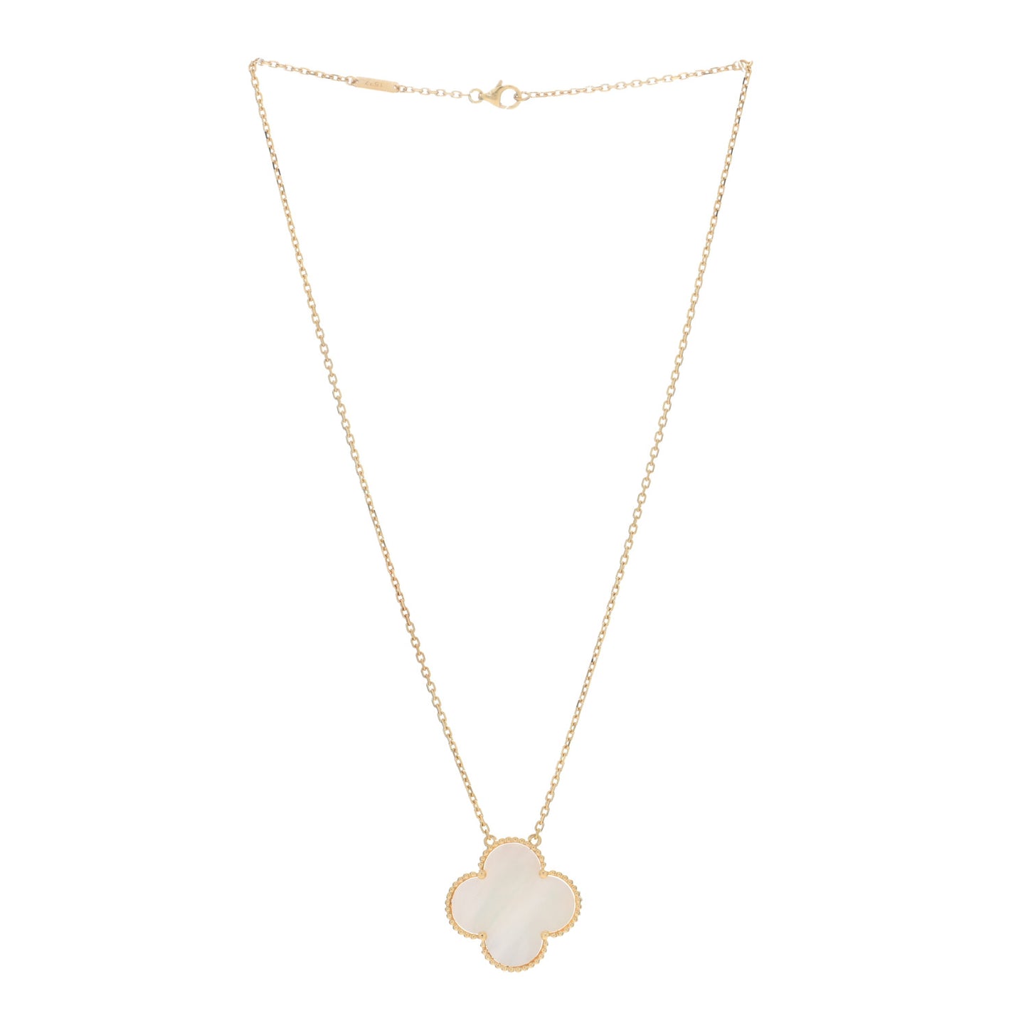 18K Yellow Gold Mother of Pearl Magic Alhambra Pendant Necklace
