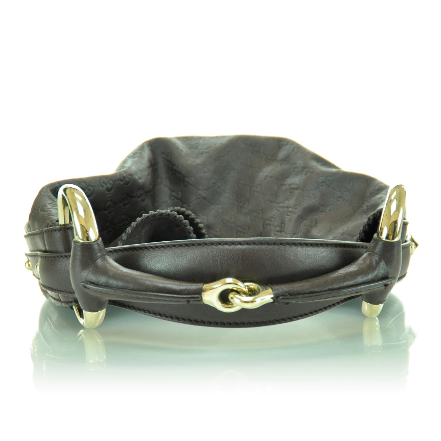 Gucci Guccissima Large Horsebit Chain Hobo Brown 4 of 9