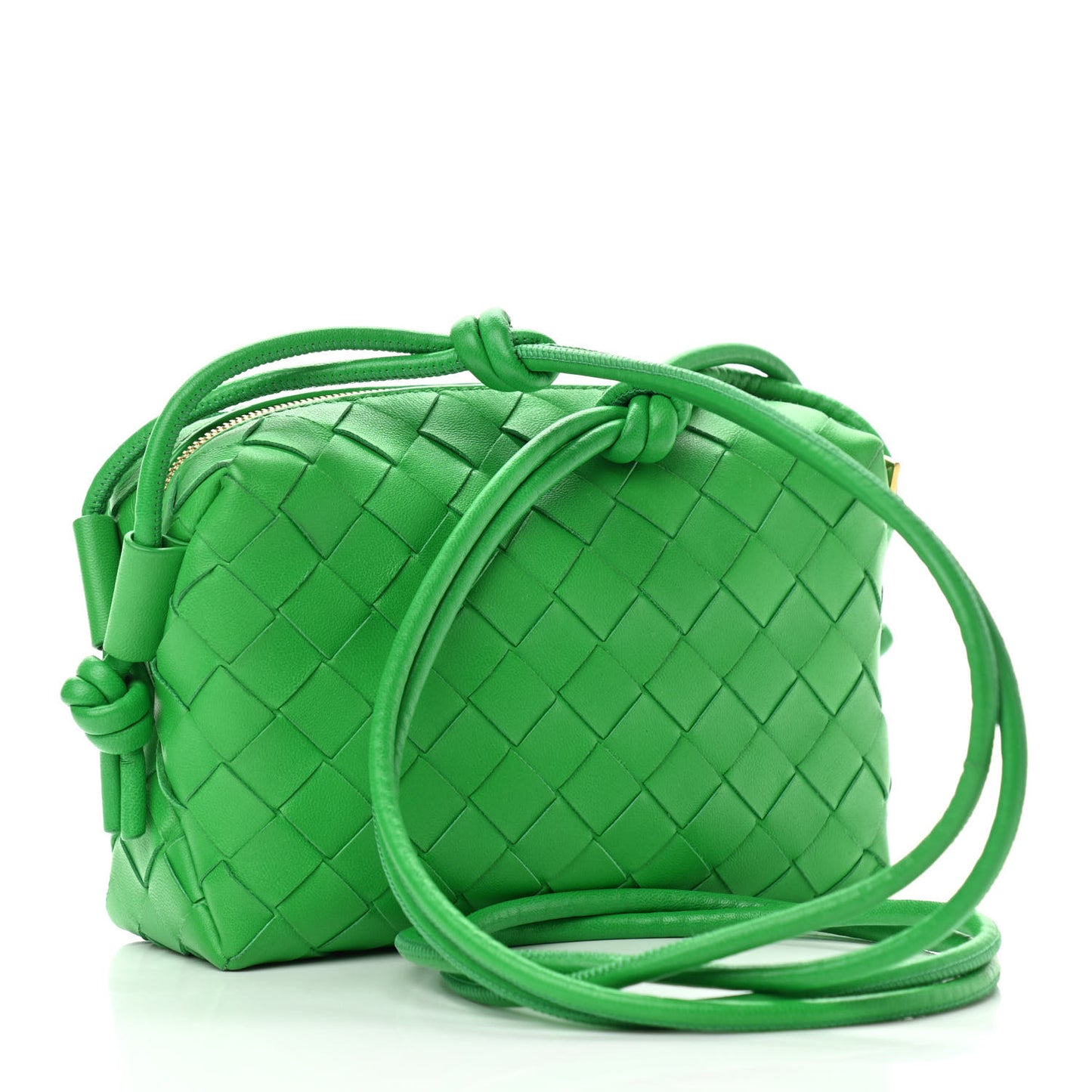 Nappa Intrecciato Mini Loop Camera Bag Parakeet