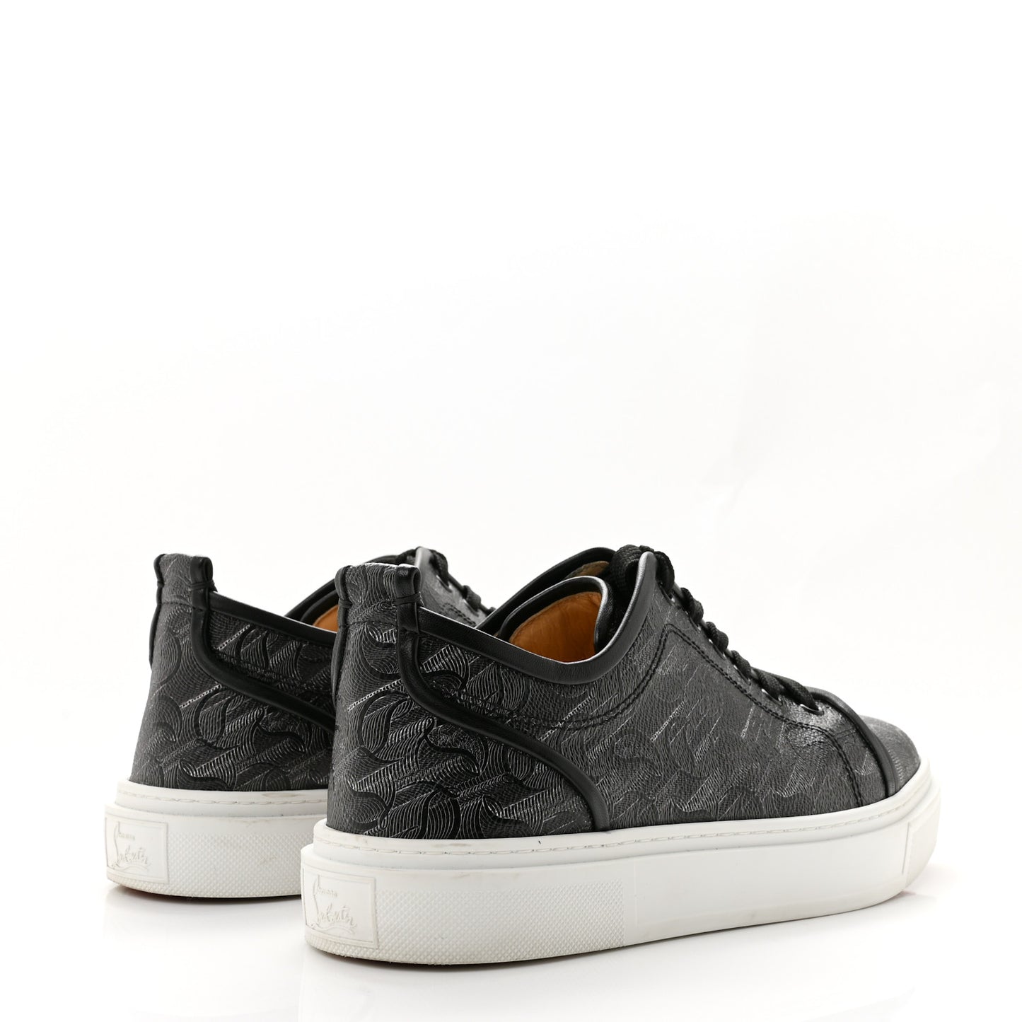 Toile Monogram Nappa Mens Adolon Junior Flat Sneakers 42 Black
