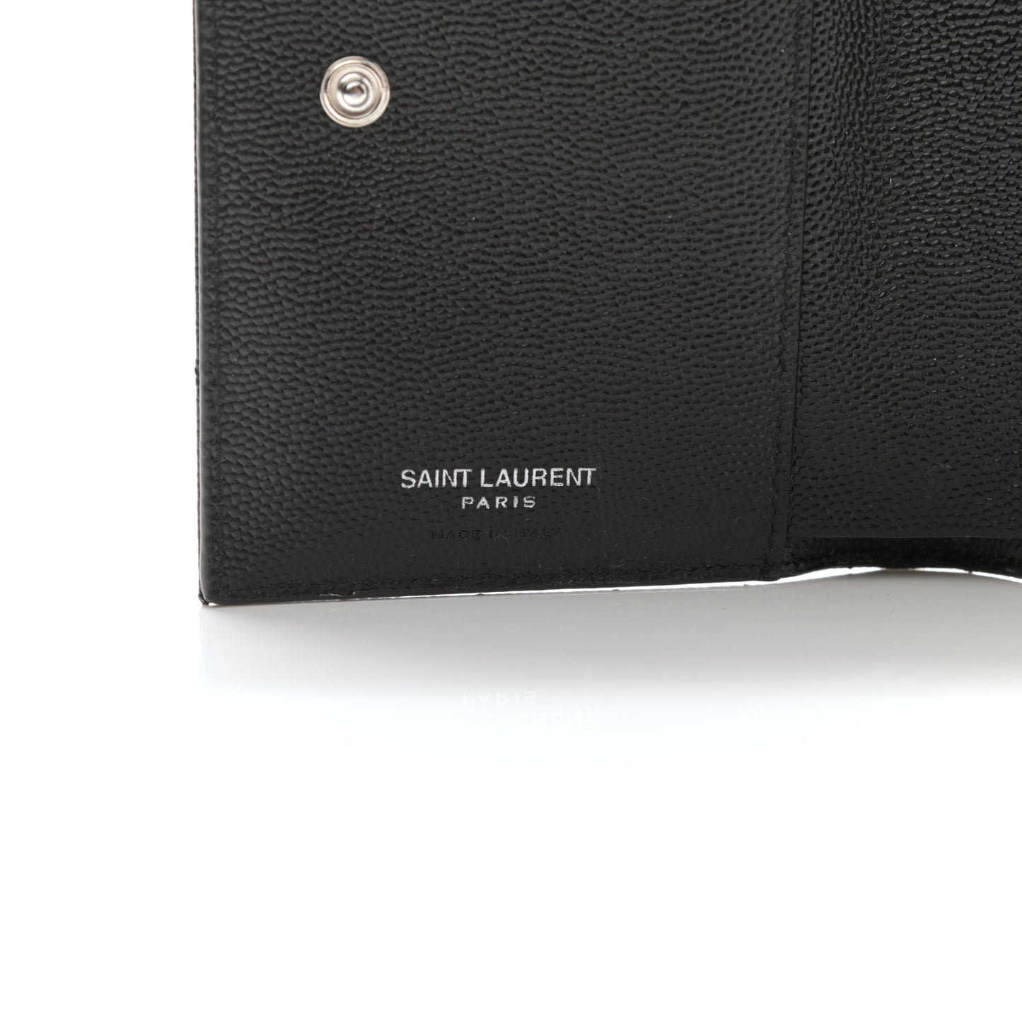 Grain De Poudre Matelasse Chevron Monogram Zipped Two-Part Wallet Black