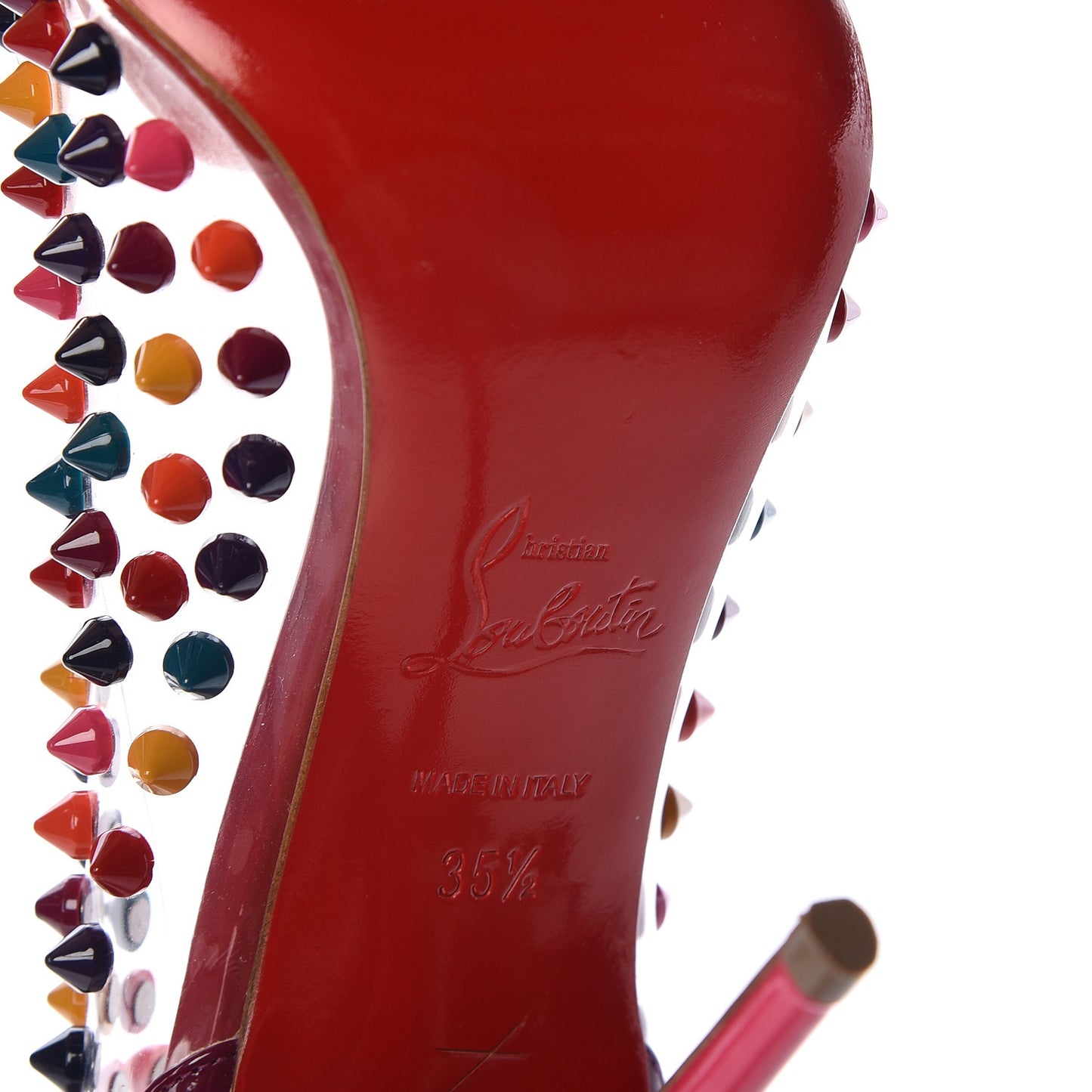 Patent PVC Spike Me 100 Pumps 35.5 Multicolor