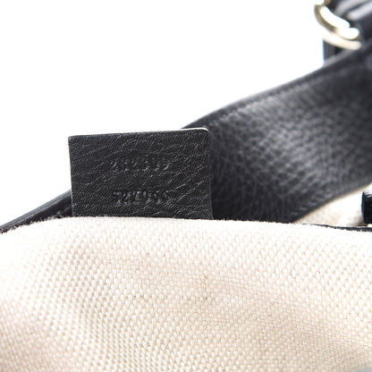 Gucci Pebbled Calfskin Medium Soho Shoulder Bag Black 6 of 13
