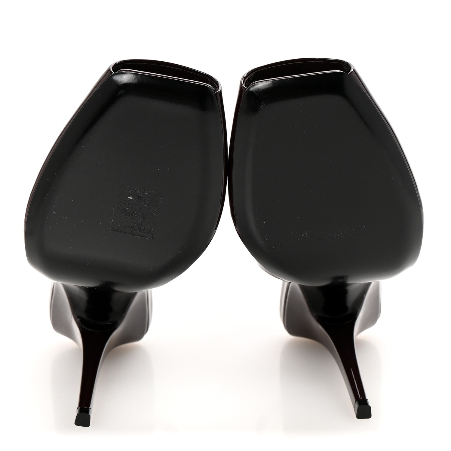 Saint Laurent Patent Calfskin La Scandale 110 Sandals 39 Marron Glace 6 of 10