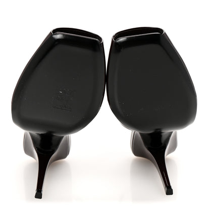Saint Laurent Patent Calfskin La Scandale 110 Sandals 39 Marron Glace 6 of 10