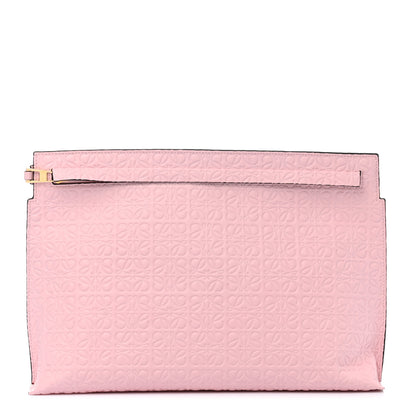 Loewe Calfskin Embossed Repeat T Pouch Soft pink 1 of 8