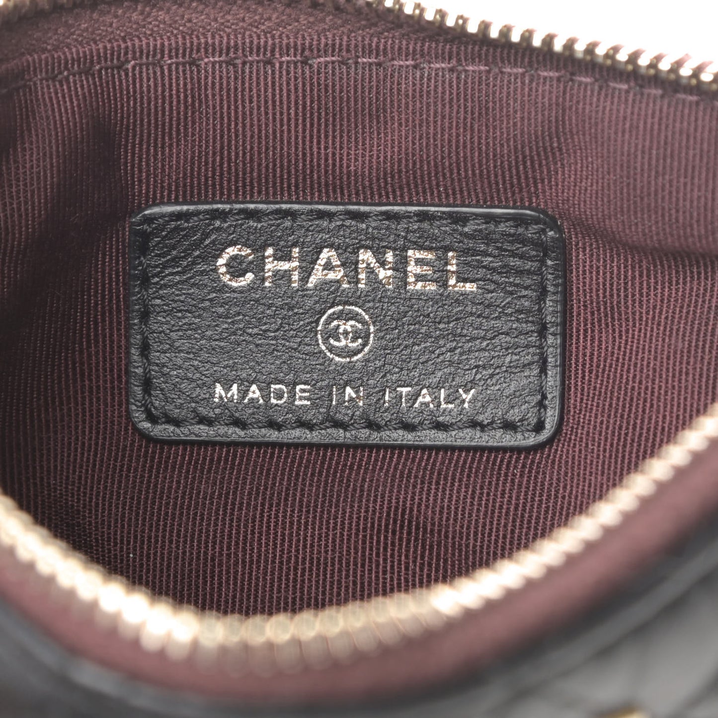 Aged Calfskin Quilted Small Reissue Cosmetic Case Black