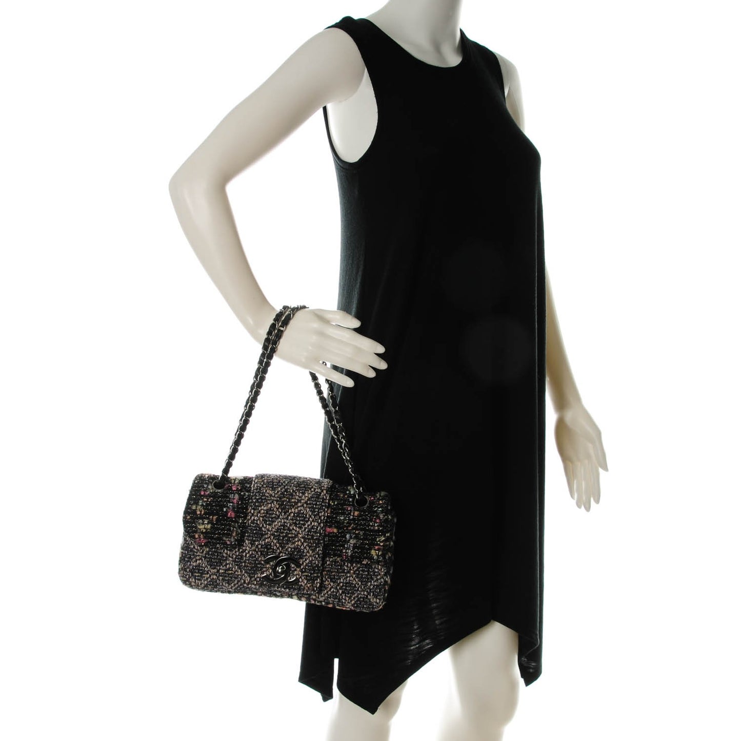 Tweed Medium Fantasy Flap Black